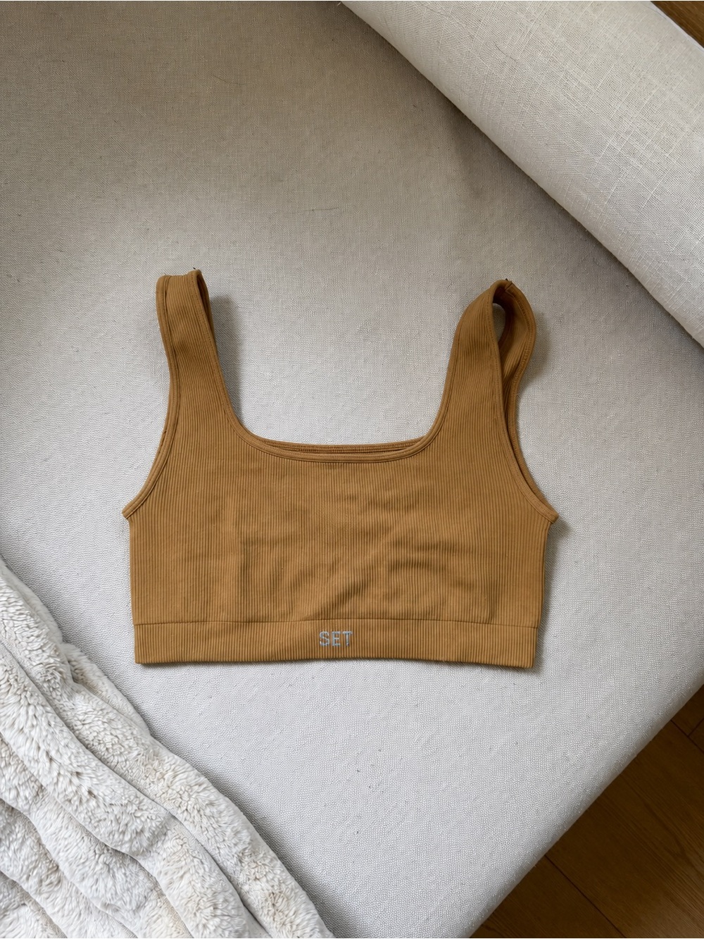 SET Active Box Cut Sports Bra in Mustard